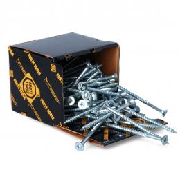 FORTE Tools Universal Holzschraube 4,5 x 50 mm T20 800 Stk. ( 4x 000040113874 ) silber verzinkt Torx Senkkopf Teilgewinde