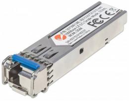 Gigabit SFP Mini-GBIC Transceiver WDM bidirektional fr LWL-Kabel INTELLINET 1000Base-LX (LC) Singlemode-Port, 10 km, WDM (RX1550/TX1310), MSA-konform und kompatibel zu anderen Switch-Marken