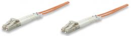 Glasfaser LWL-Anschlusskabel, Duplex, Multimode INTELLINET LC/LC, 50/125 , OM2, 10 m, orange