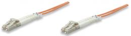 Glasfaser LWL-Anschlusskabel, Duplex, Multimode INTELLINET LC/LC, 50/125 , OM2, 2 m, orange