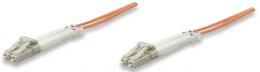 Glasfaser LWL-Anschlusskabel, Duplex, Multimode INTELLINET LC/LC, 62,5/125 , OM1, 2 m, orange