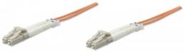 Glasfaser LWL-Anschlusskabel, Duplex, Multimode INTELLINET LC/LC, 62,5/125 , OM1, 20 m, orange