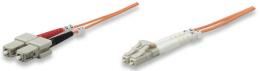 Glasfaser LWL-Anschlusskabel, Duplex, Multimode INTELLINET LC/SC, 62,5/125 , OM1, 1 m, orange