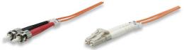 Glasfaser LWL-Anschlusskabel, Duplex, Multimode INTELLINET LC/ST, 50/125 , OM2, 3 m, orange