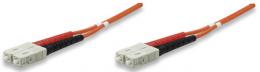 Glasfaser LWL-Anschlusskabel, Duplex, Multimode INTELLINET SC/SC, 50/125 , OM2, 10 m, orange