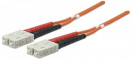 Glasfaser LWL-Anschlusskabel, Duplex, Multimode INTELLINET SC/SC, 50/125 , OM2, 20 m, orange