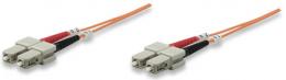 Glasfaser LWL-Anschlusskabel, Duplex, Multimode INTELLINET SC/SC, 62,5/125 , OM1, 1 m, orange