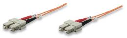 Glasfaser LWL-Anschlusskabel, Duplex, Multimode INTELLINET SC/SC, 62,5/125 , OM1, 5 m, orange