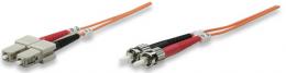 Glasfaser LWL-Anschlusskabel, Duplex, Multimode INTELLINET ST/SC, 50/125 , OM2, 3 m, orange