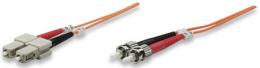 Glasfaser LWL-Anschlusskabel, Duplex, Multimode INTELLINET ST/SC, 62,5/125 , OM1, 10 m, orange