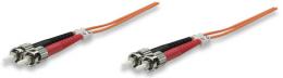 Glasfaser LWL-Anschlusskabel, Duplex, Multimode INTELLINET ST/ST, 50/125 , OM2, 3 m, orange