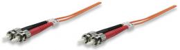 Glasfaser LWL-Anschlusskabel, Duplex, Multimode INTELLINET ST/ST, 50/125 , OM2, 5 m, orange