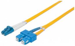 Glasfaser LWL-Anschlusskabel, Duplex, Singlemode INTELLINET LC/SC, 9/125 , OS2, 10 m, gelb