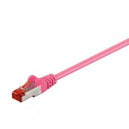 Goobay 1,5m CAT 6 Patchkabel, S/FTP (PiMF), Magenta