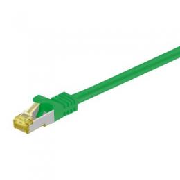 Goobay 1.5m RJ45 Patchkabel CAT 6A S/FTP (PiMF), 500 MHz, mit CAT 7 Rohkabel, grün LSZH halogenfrei, Kupfer