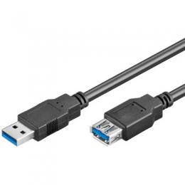 Goobay 1.8m USB 3.0 SuperSpeed Verlängerungskabel, Schwarz [USB 3.0-Stecker (Typ A) > USB 3.0-Buchse (Typ A)]