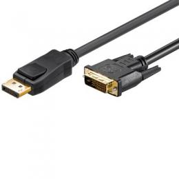 Goobay 1m DisplayPort/DVI-D-Adapterkabel [vergoldete Kontakte, Displayport mit Verriegelung]