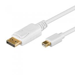 Goobay 1m Mini-DisplayPort/DisplayPort-Adapterkabel [MAC oder PC, vergoldete Kontakte, mit Verriegelung]