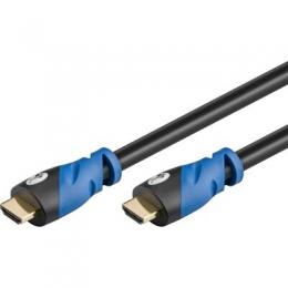 Goobay 1m Premium High Speed HDMI Kabel mit Ethernet, 4K [4K@60Hz, HDR, ARC]