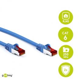 Goobay 2m CAT 6 Patchkabel, S/FTP (PiMF), Blau