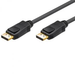 Goobay 2m DisplayPort 1.2-Verbindungskabel [3D, 4K (2160p), vergoldete Kontakte, mit Verriegelung]