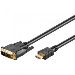 Goobay 2m HDMI / DVI-D Kabel 19pol. [HDTV (1080p), vergoldete Kontakte, angespritzte Stecker]