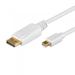 Goobay 2m Mini-DisplayPort/DisplayPort-Adapterkabel [MAC oder PC, vergoldete Kontakte, mit Verriegelung]