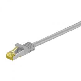 Goobay 30m RJ45 Patchkabel CAT 6A S/FTP (PiMF), 500 MHz, mit CAT 7 Rohkabel, grau LSZH halogenfrei, Kupfer