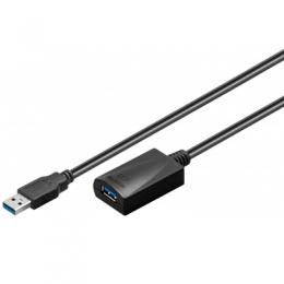 Goobay Aktives USB 3.0 Verlängerungskabel 5m [Stecker -> Buchse, Typ A]