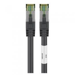 Goobay CAT 8.1 Patchkabel, S/FTP (PiMF), schwarz 0,5m