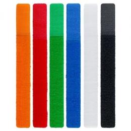 Goobay Kabel Management Klettverschluss (17cm) - 6er-Pack, verschiedene Farben