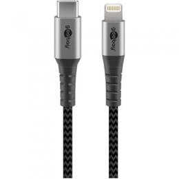 Goobay Lightning USB-C Lade- und Synchronisationskabel, 2m