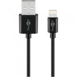 Goobay Lightning USB Lade- und Synchronisationskabel, 2m, schwarz