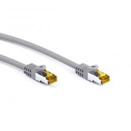 Goobay Patchkabel, Cat.7 Rohkabel, mit RJ45-Steckern (Cat.6a), S/FTP, halogenfrei, grau, 1,5 m