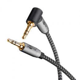 Goobay Plus Audioverbindungskabel 3,5mm Stereo, 90°, 0.5m