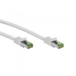 Goobay RJ45 Patchkabel mit CAT 8.1 S/FTP Rohkabel 10m, weiß