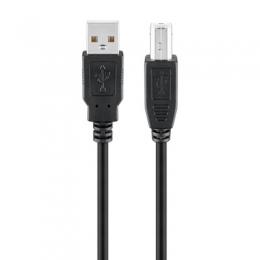 Goobay USB 2.0 Hi-Speed Kabel, 1,8m - bis 480 Mbit/s, Schwarz
