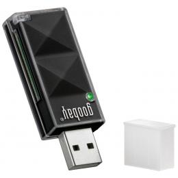 goobay USB-2.0-Kartenleser, SD-/SDHC-/SDXC- und microSD-Speicherkarten, schwarz