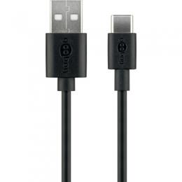 Goobay USB-C™ Lade- und Synchronisationskabel 3m schwarz
