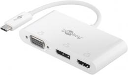 Goobay USB-C Multiport-Adapter VGA+DP+HDMI