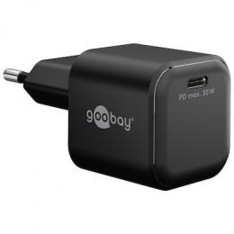 Goobay USB-C™ PD GaN Schnellladegerät Nano (30 W) schwarz