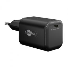 Goobay USB-C™ PD GaN Schnellladegerät Nano (65 W) schwarz