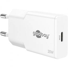 Goobay USB-C™ PD GaN Schnellladegerät Slim (25 W) weiß