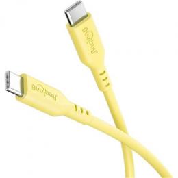 Goobay USB-C™-Silikonkabel, 1,5 m, gelb
