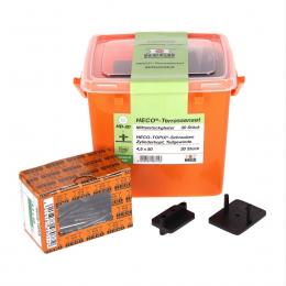 HECO Terrassengleiterset Mittelstück 30 tlg. ( 48715 ) mit HECO TOPIX 4,5 x 50 mm HD 20 Schrauben Set in Kunststoffbox