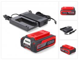 Henx Akku Starter Set 40 V 5,0 Ah Li-Ion Akku ( H36B50 ) + Standard Ladegerät ( H36MC100 ) 