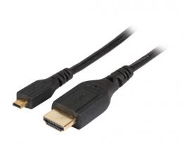 HighSpeed HDMI? Kabel m.Eth. A-Micro-D, St.-St., 1,0m, schwarz