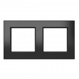 Homematic IP Glasrahmen, 2-fach, schwarz, HmIP-GF2-A