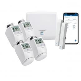 Homematic IP Set Raumklima mit Access Point, 4x Heizkörperthermostat, 2x Fensterkontakt