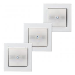 Homematic IP Smart Home 3er-Set Schaltaktor für Markenschalter mit Signalleuchte HmIP-BSL